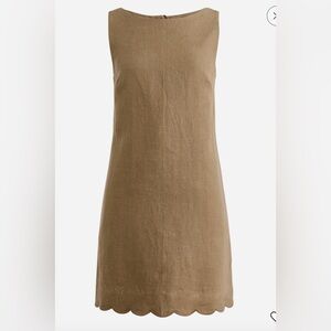 J.Crew scalloped trim shift dress